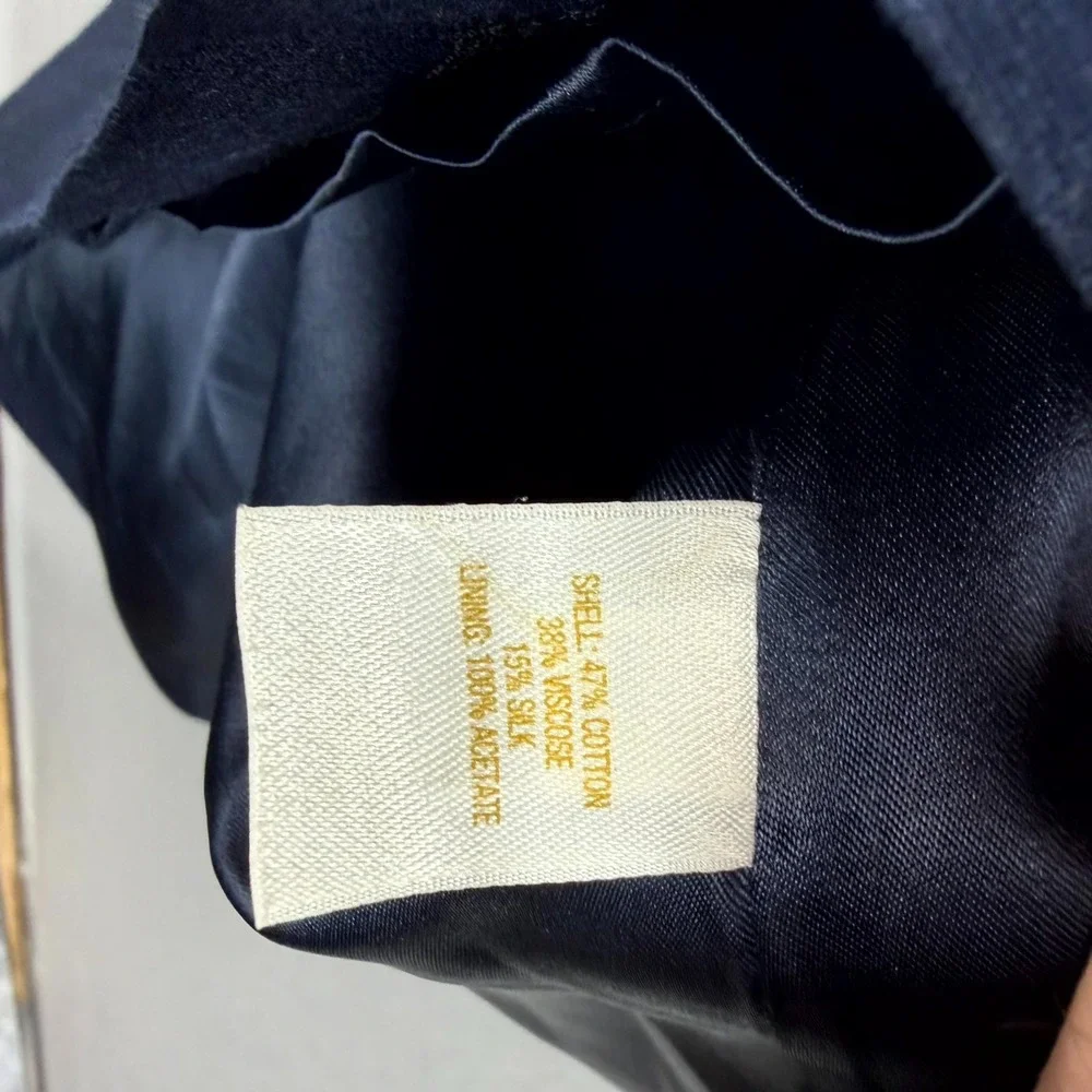 Kate Spade New York A-Line Skirt Womens 2 Navy Lined Silk‎ Blend Career Office